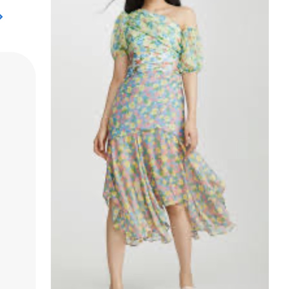 AMUR Jaylah Dress Silk One Shoulder Midi 2